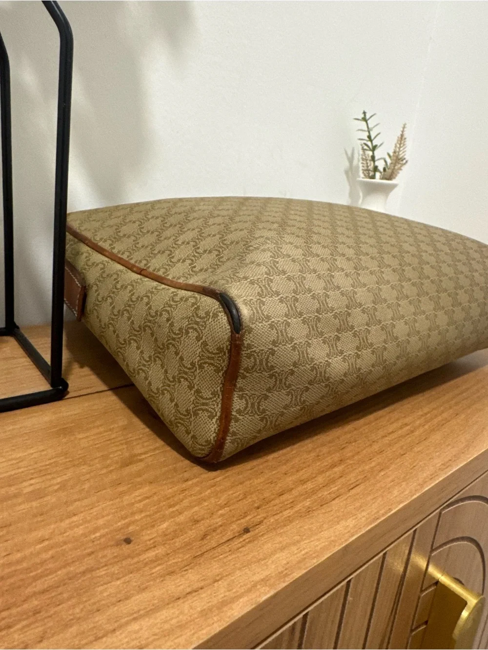 Authentic Vintage Celine Macadam Monogram Clutch Pouch / Cosmetic Case